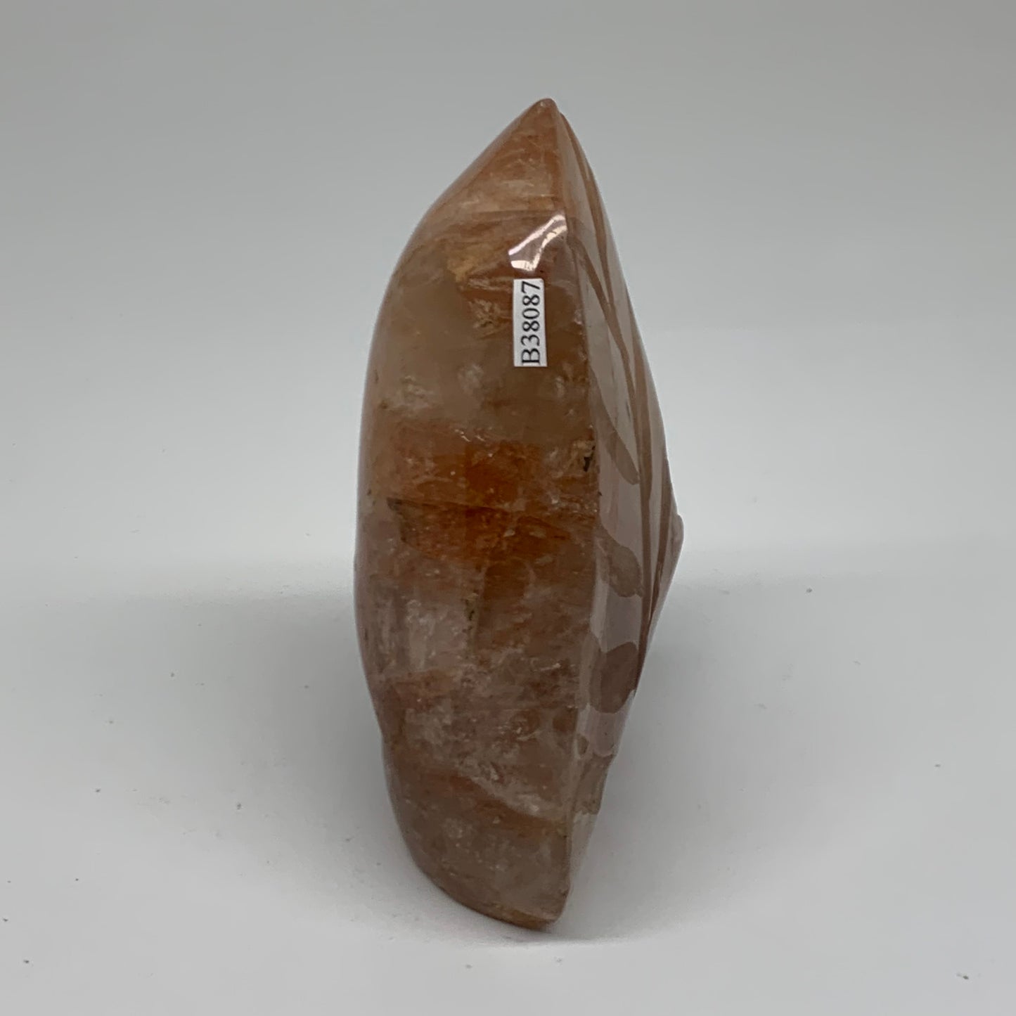 1.62 lbs, 5.2"x3.2"x2.1" Red Hematoid Quartz Freeform Crystal Fire Quartz, B3808