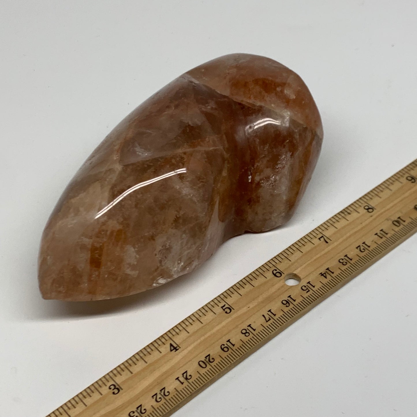 1.62 lbs, 5.2"x3.2"x2.1" Red Hematoid Quartz Freeform Crystal Fire Quartz, B3808