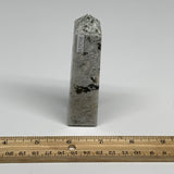 122.9g, 4.1"x1"x1" Rainbow Moonstone Tower Obelisk Point Crystal @India,B29298