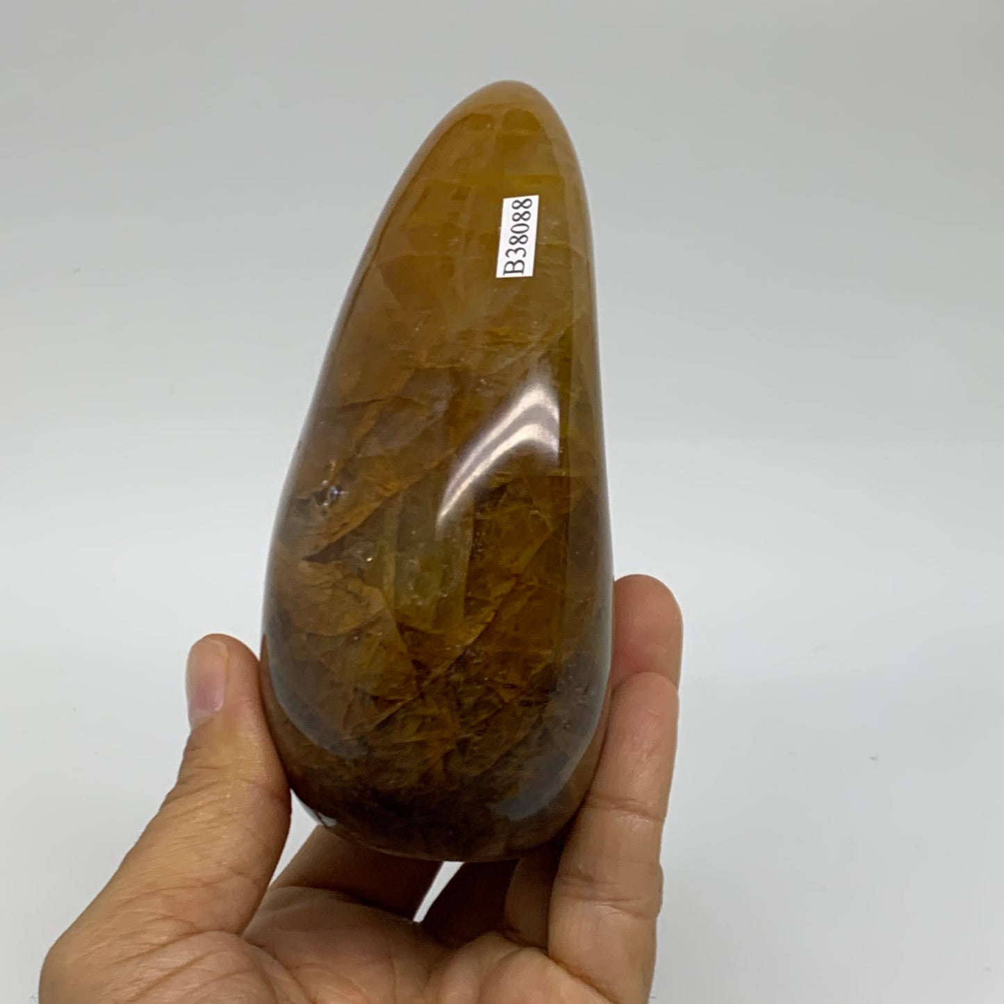 1.46 lbs, 4.5"x3.2"x2" Red Hematoid Quartz Freeform Crystal Fire Quartz, B38088