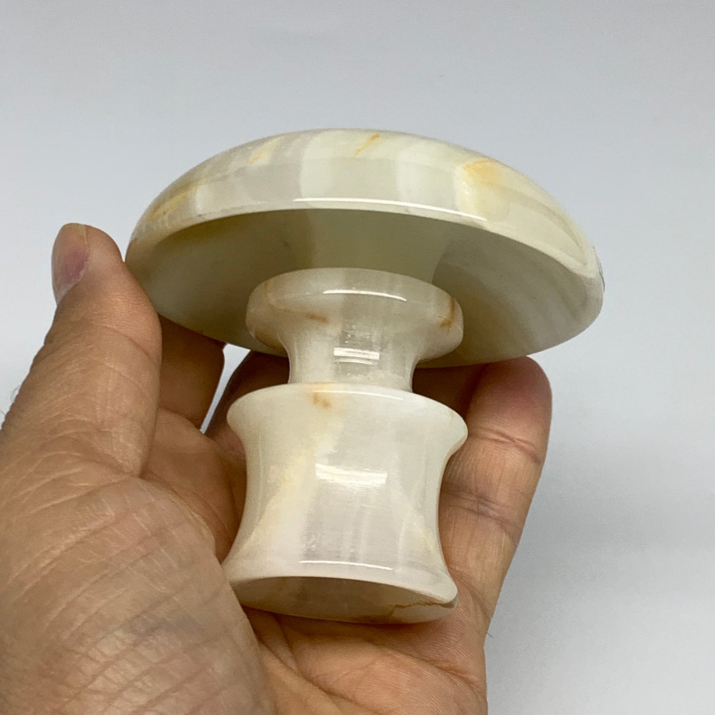 181g, 2.6"x1.4"x2.9", Natural Green Onyx Candle Holder Gemstone Carved, B32229