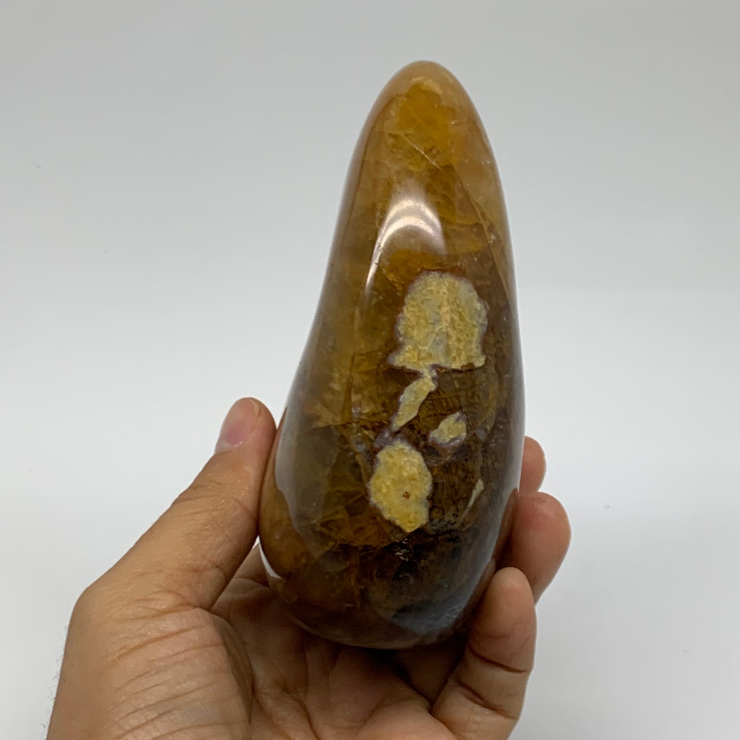 1.46 lbs, 4.5"x3.2"x2" Red Hematoid Quartz Freeform Crystal Fire Quartz, B38088