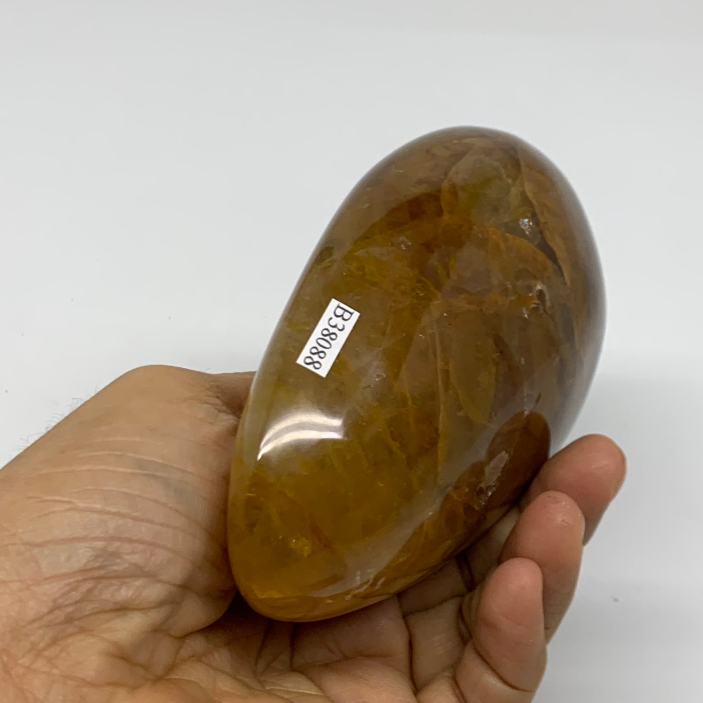 1.46 lbs, 4.5"x3.2"x2" Red Hematoid Quartz Freeform Crystal Fire Quartz, B38088