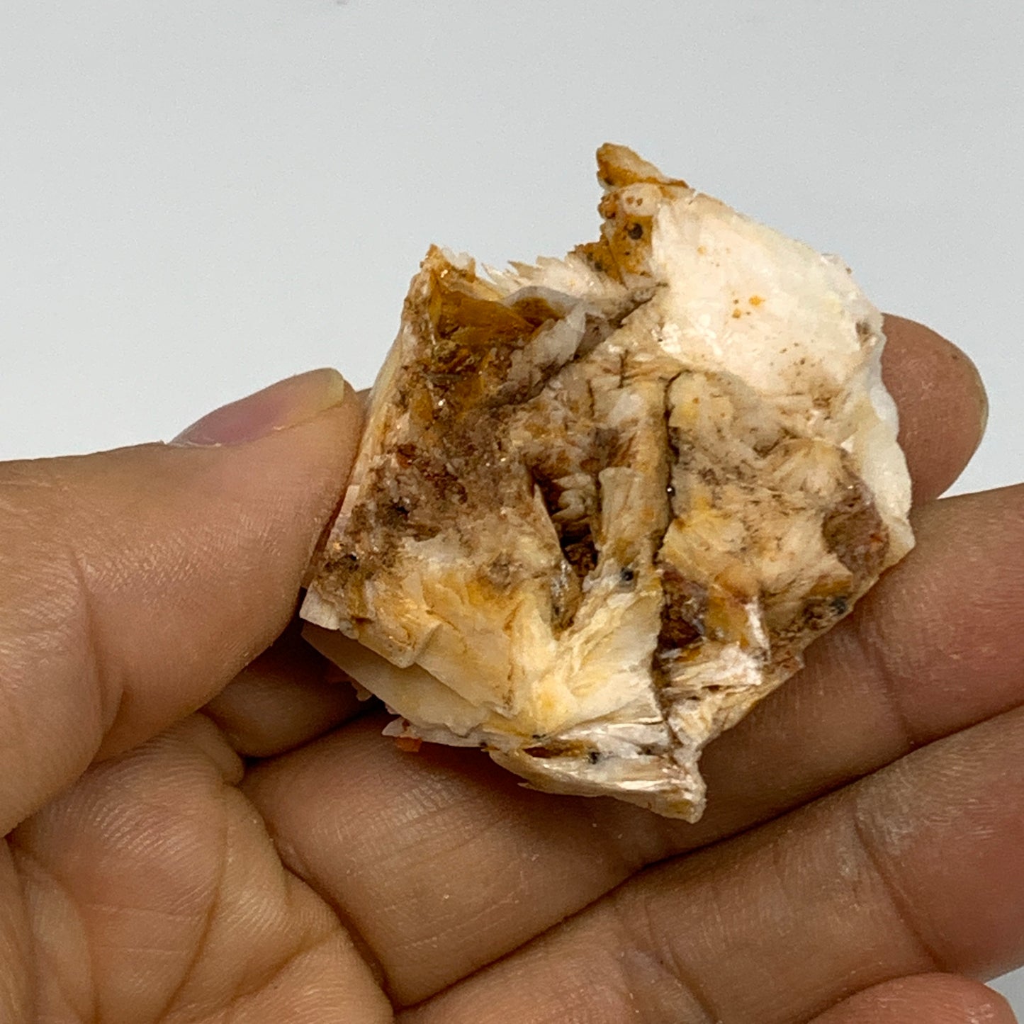 47.3g, 1.6"x1.4"x0.7", Natural Golden Barite Mineral Specimen @Morocco, B33595