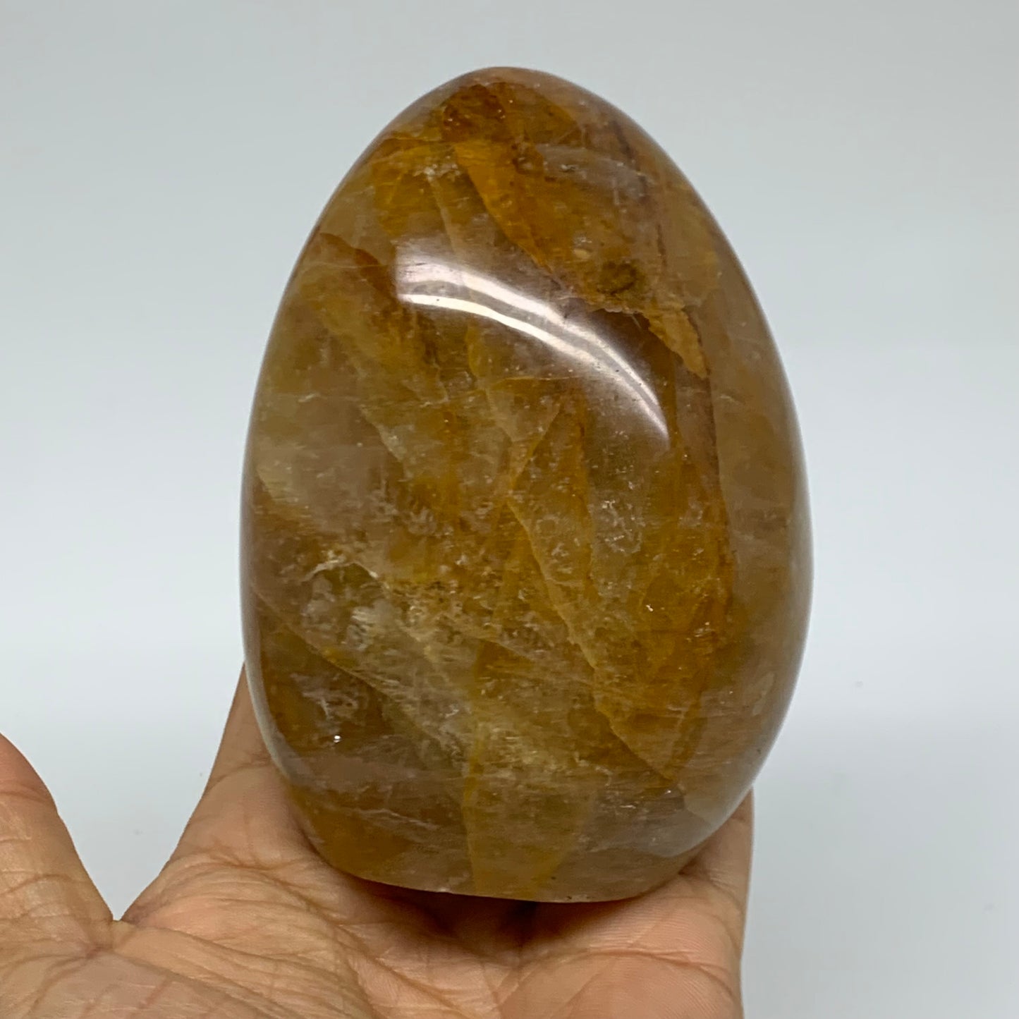 1.42 lbs, 4.1"x2.9"x2.3" Red Hematoid Quartz Freeform Crystal Fire Quartz, B3808