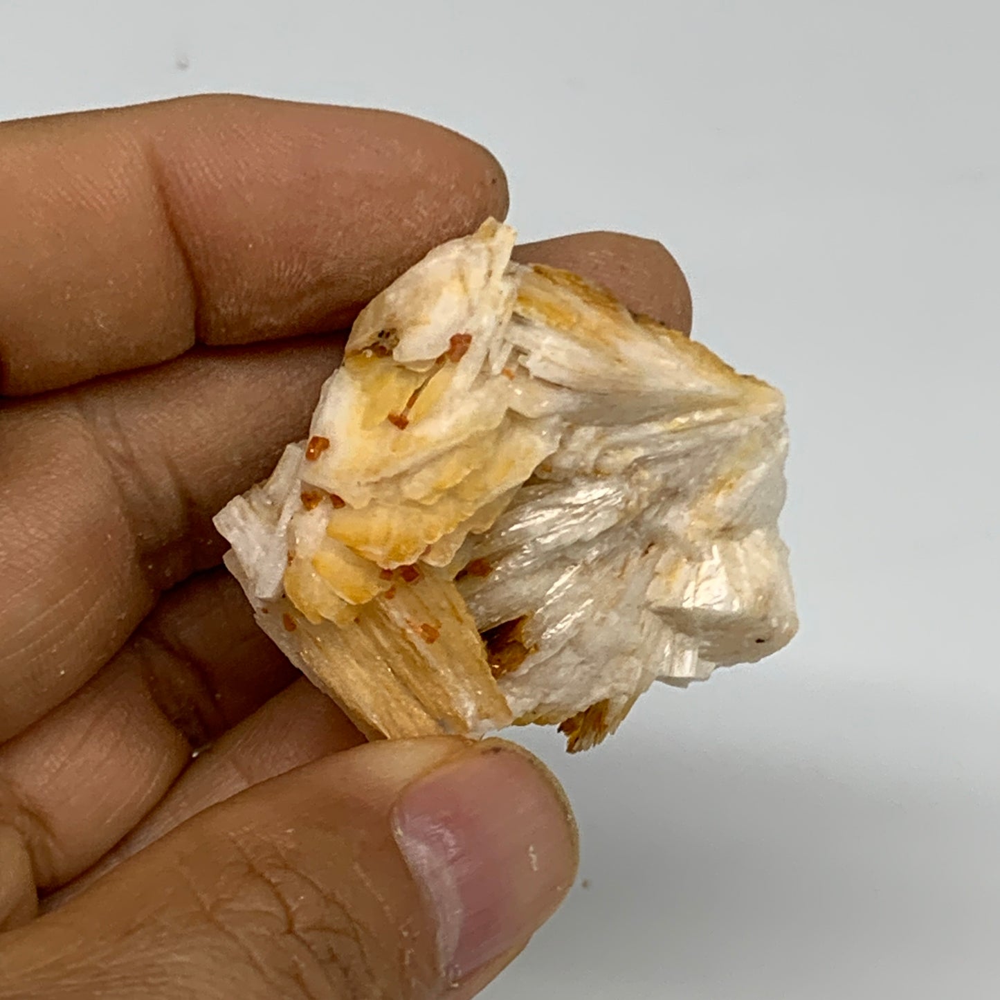 47.3g, 1.6"x1.4"x0.7", Natural Golden Barite Mineral Specimen @Morocco, B33595