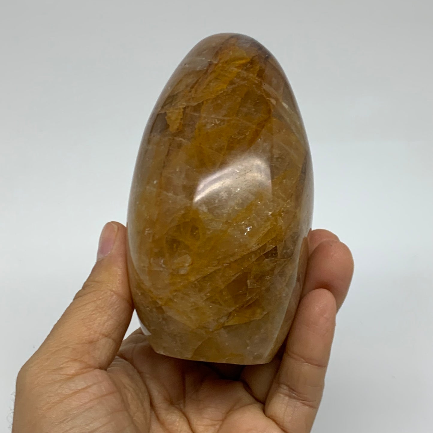 1.42 lbs, 4.1"x2.9"x2.3" Red Hematoid Quartz Freeform Crystal Fire Quartz, B3808