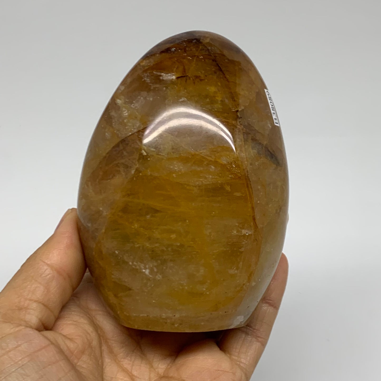 1.42 lbs, 4.1"x2.9"x2.3" Red Hematoid Quartz Freeform Crystal Fire Quartz, B3808