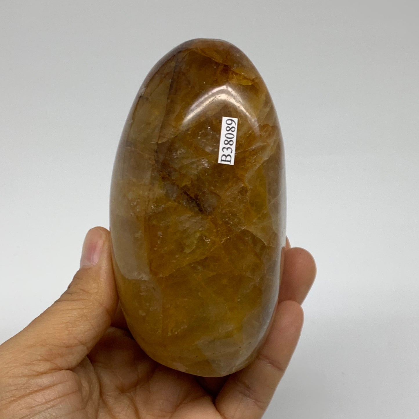 1.42 lbs, 4.1"x2.9"x2.3" Red Hematoid Quartz Freeform Crystal Fire Quartz, B3808