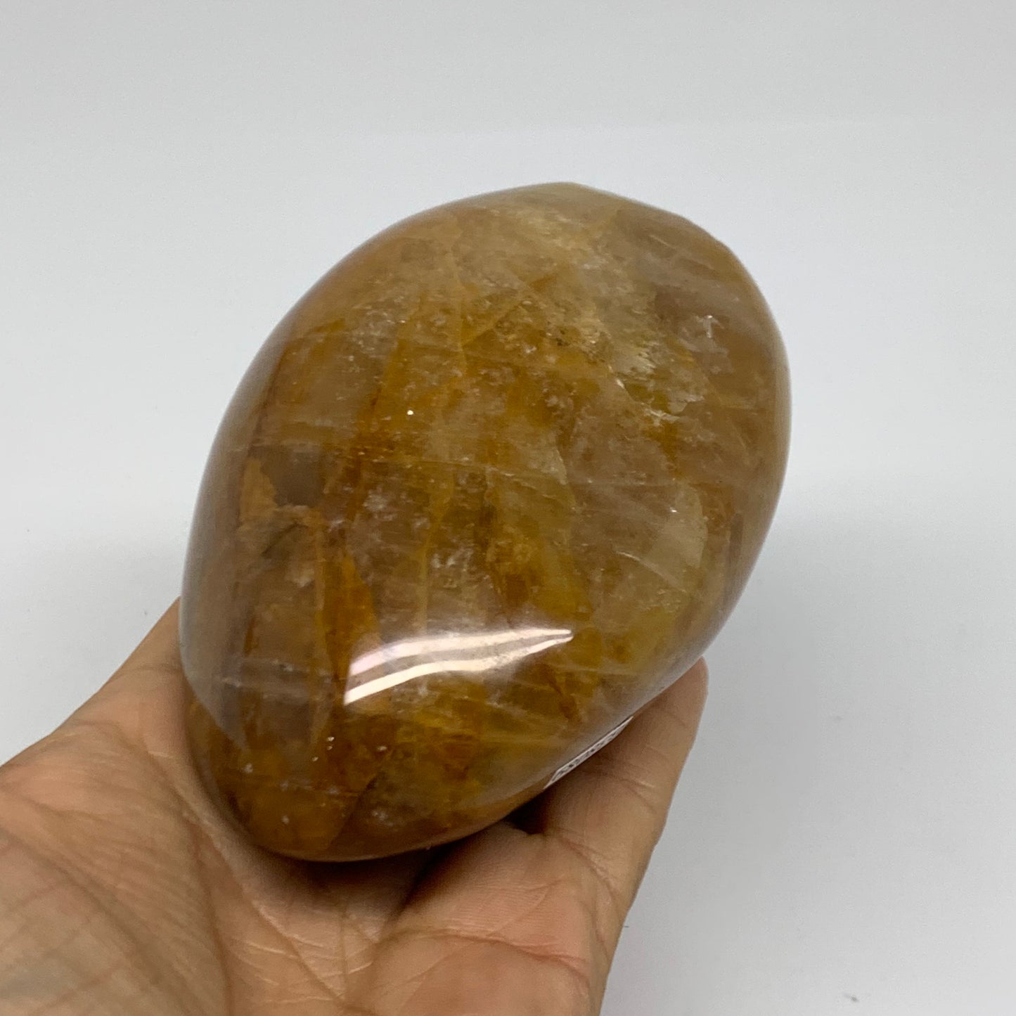 1.42 lbs, 4.1"x2.9"x2.3" Red Hematoid Quartz Freeform Crystal Fire Quartz, B3808