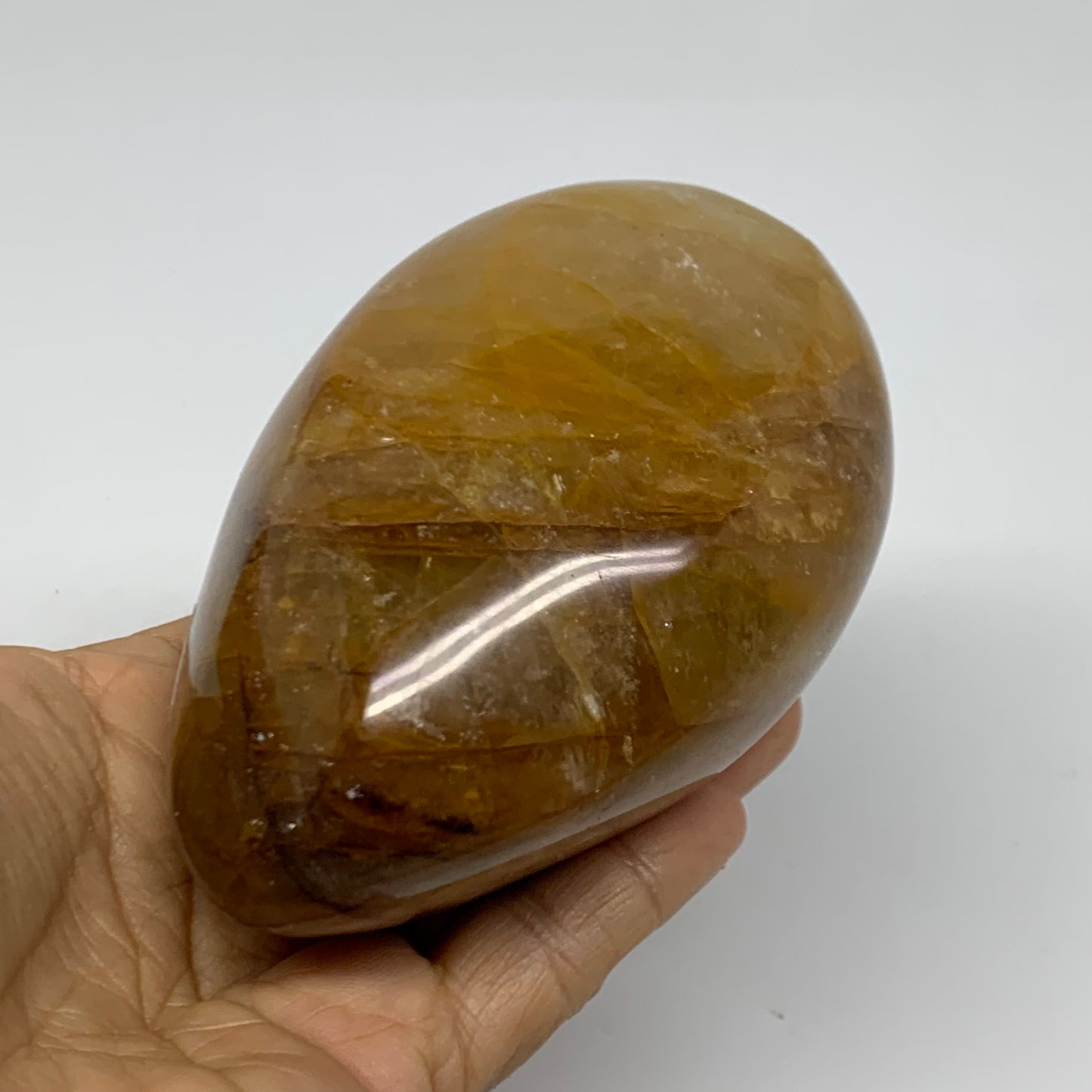 1.42 lbs, 4.1"x2.9"x2.3" Red Hematoid Quartz Freeform Crystal Fire Quartz, B3808