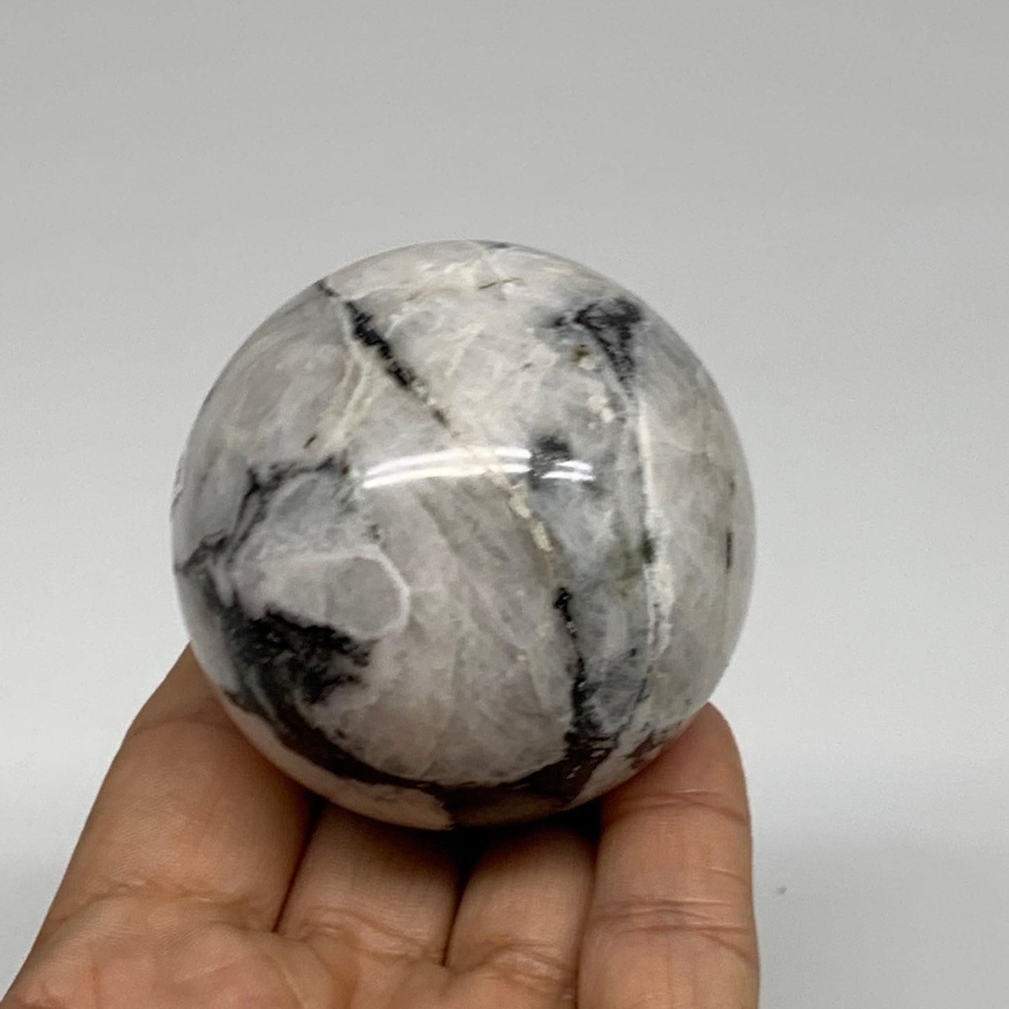251.5g, 2.3"(57mm), Natural Rainbow Moonstone Sphere Ball Gemstone, B35032
