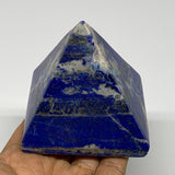 1.02 lbs, 2.7"x2.8"x2.9",Lapis Lazuli Pyramid Crystal Gemstone @Afghanistan,B277