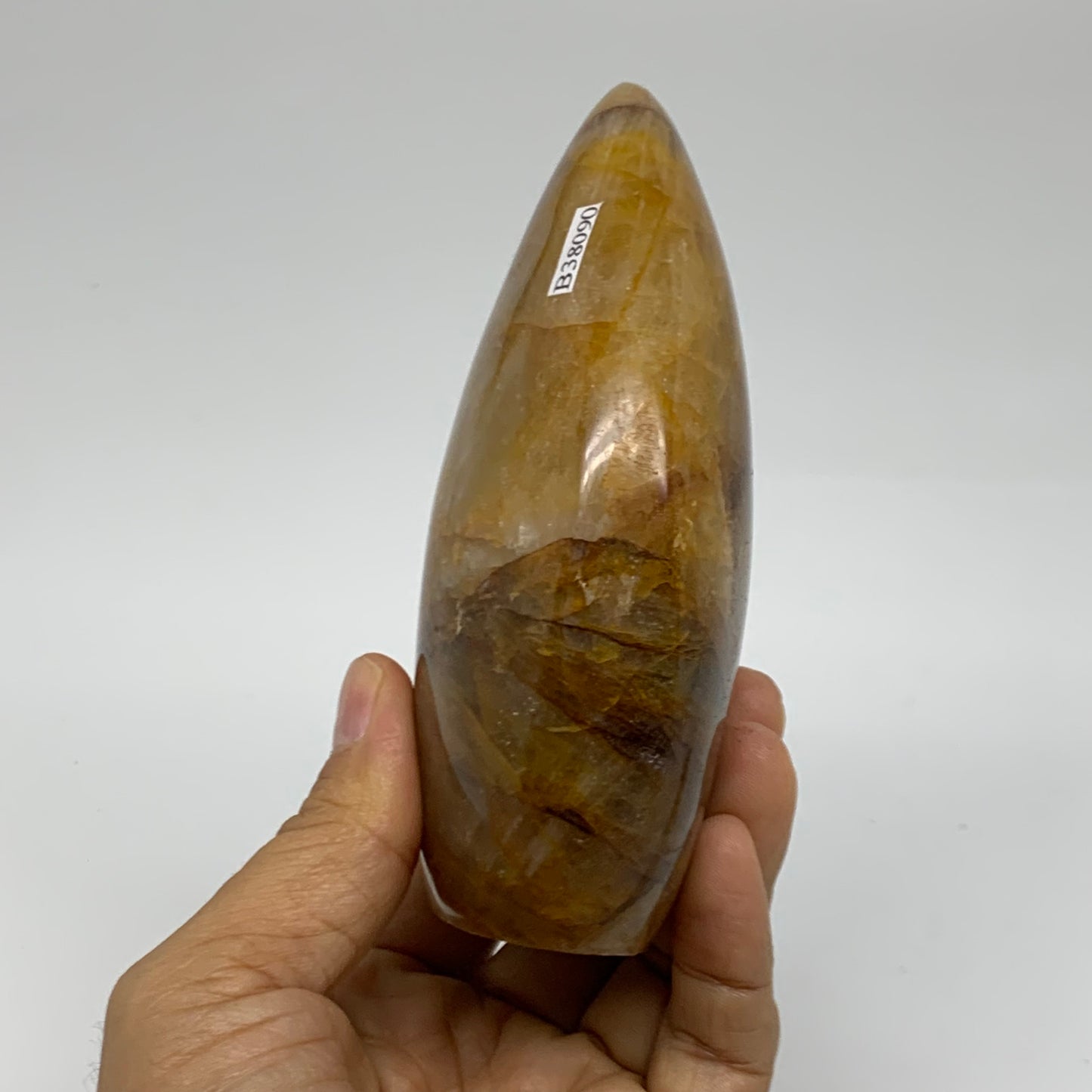 1.26 lbs, 4.6"x3.1"x1.8" Red Hematoid Quartz Freeform Crystal Fire Quartz, B3809