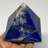 1.02 lbs, 2.7"x2.8"x2.9",Lapis Lazuli Pyramid Crystal Gemstone @Afghanistan,B277
