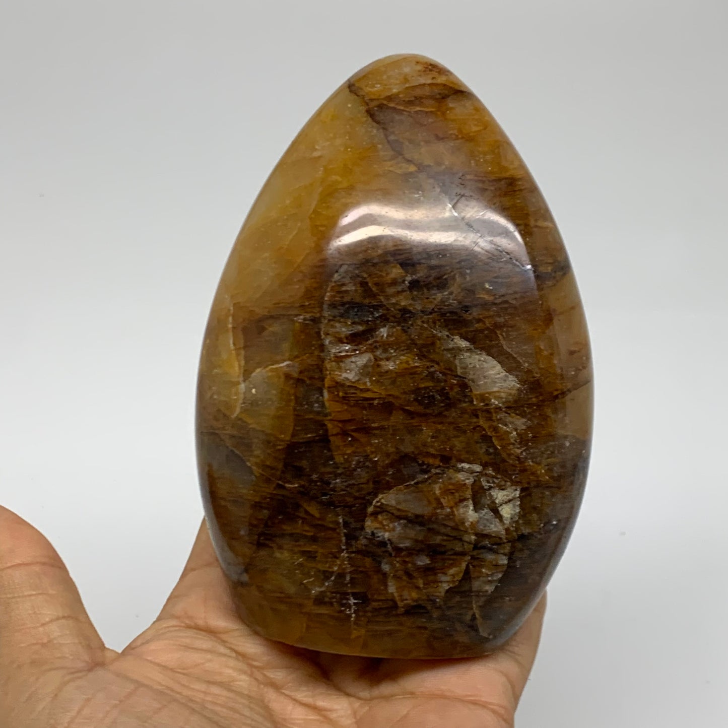 1.26 lbs, 4.6"x3.1"x1.8" Red Hematoid Quartz Freeform Crystal Fire Quartz, B3809