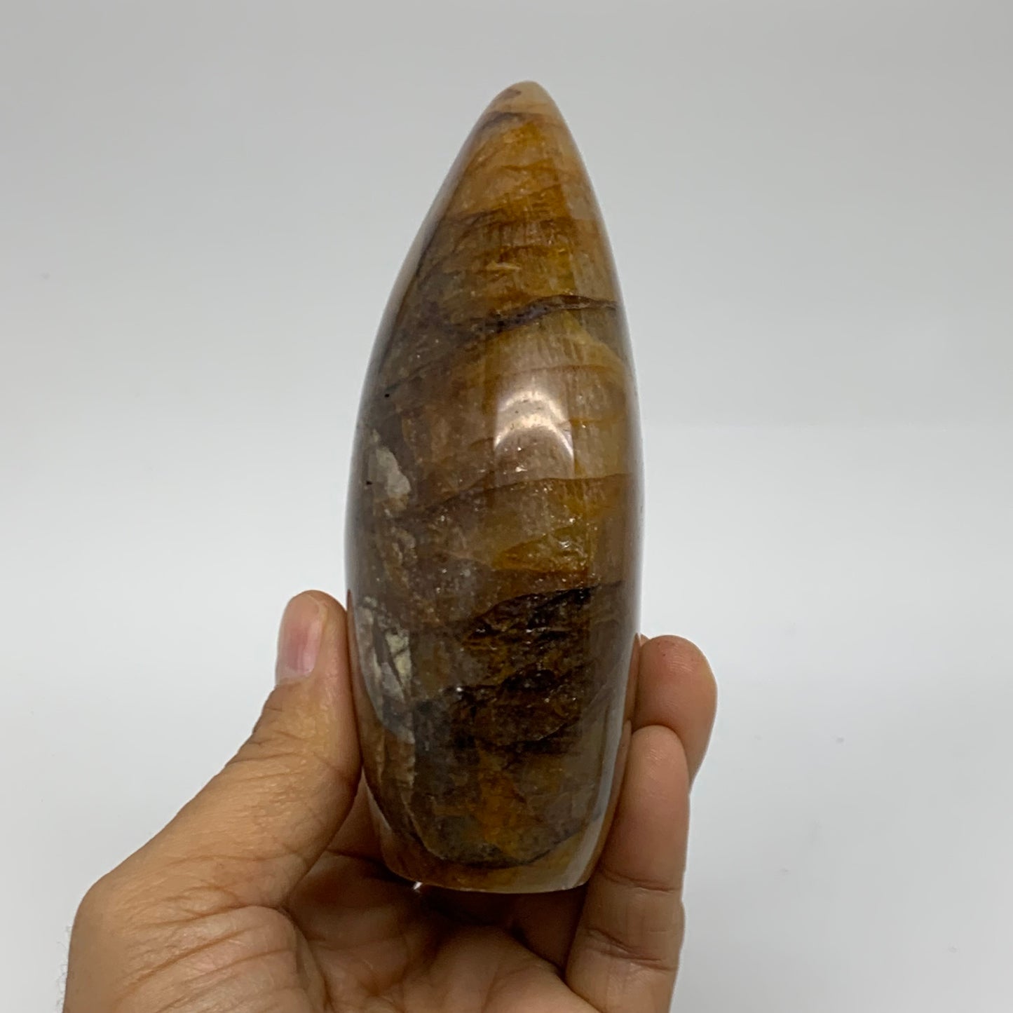 1.26 lbs, 4.6"x3.1"x1.8" Red Hematoid Quartz Freeform Crystal Fire Quartz, B3809