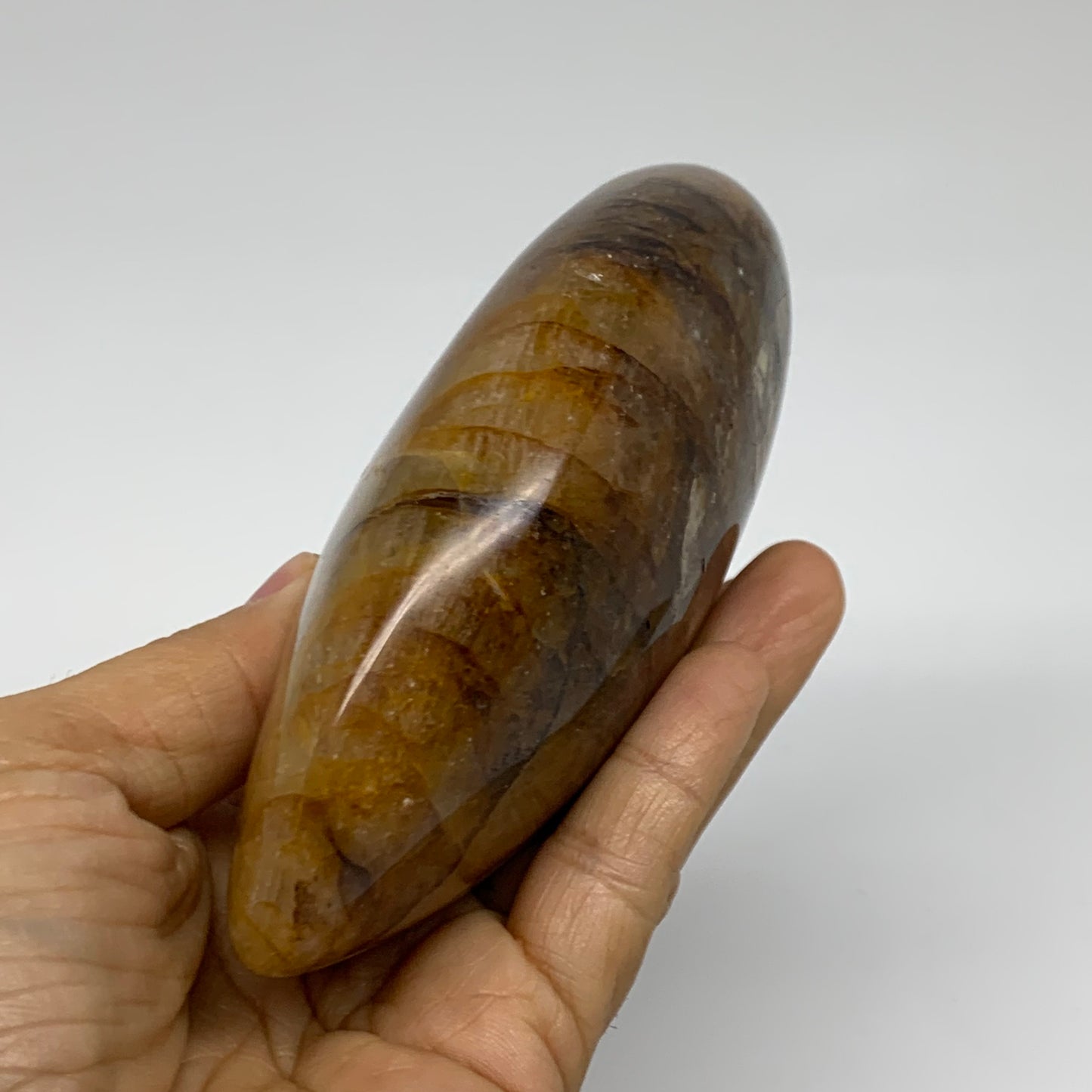 1.26 lbs, 4.6"x3.1"x1.8" Red Hematoid Quartz Freeform Crystal Fire Quartz, B3809