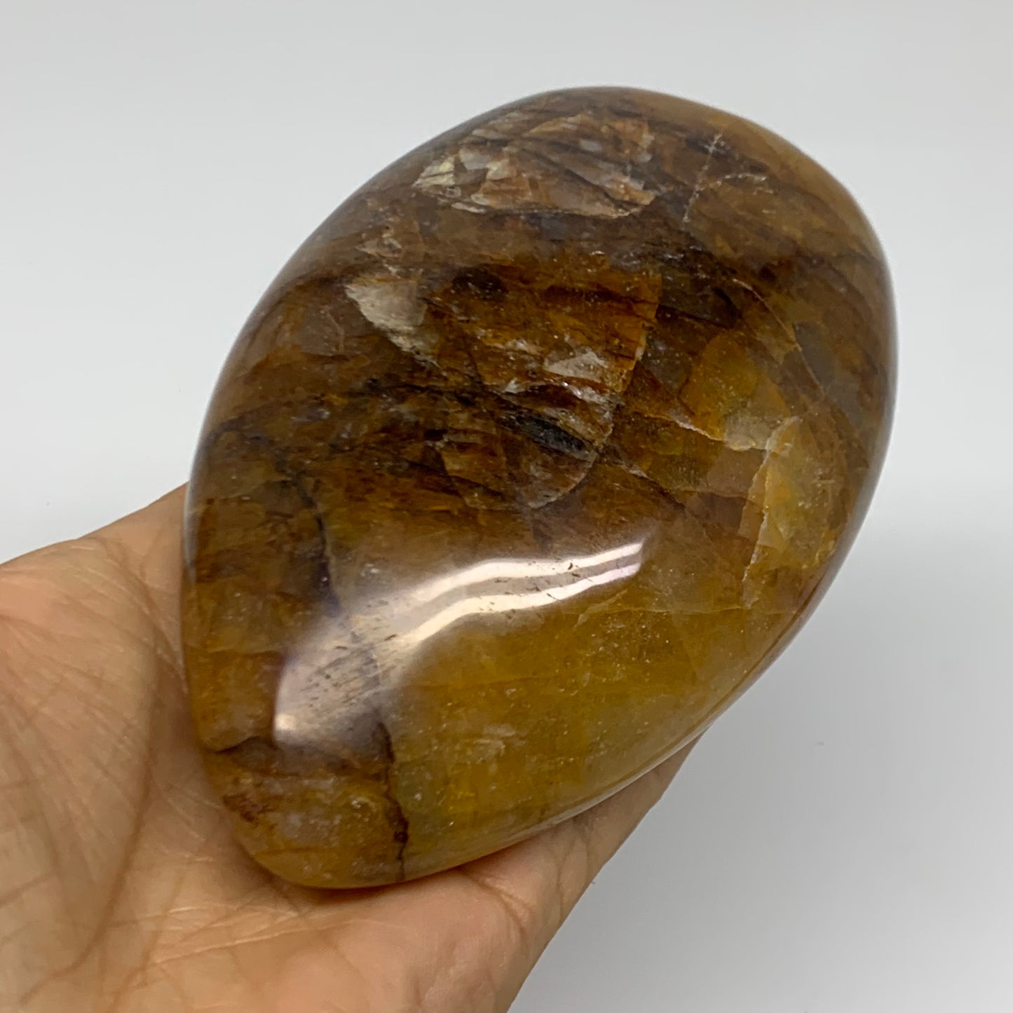 1.26 lbs, 4.6"x3.1"x1.8" Red Hematoid Quartz Freeform Crystal Fire Quartz, B3809