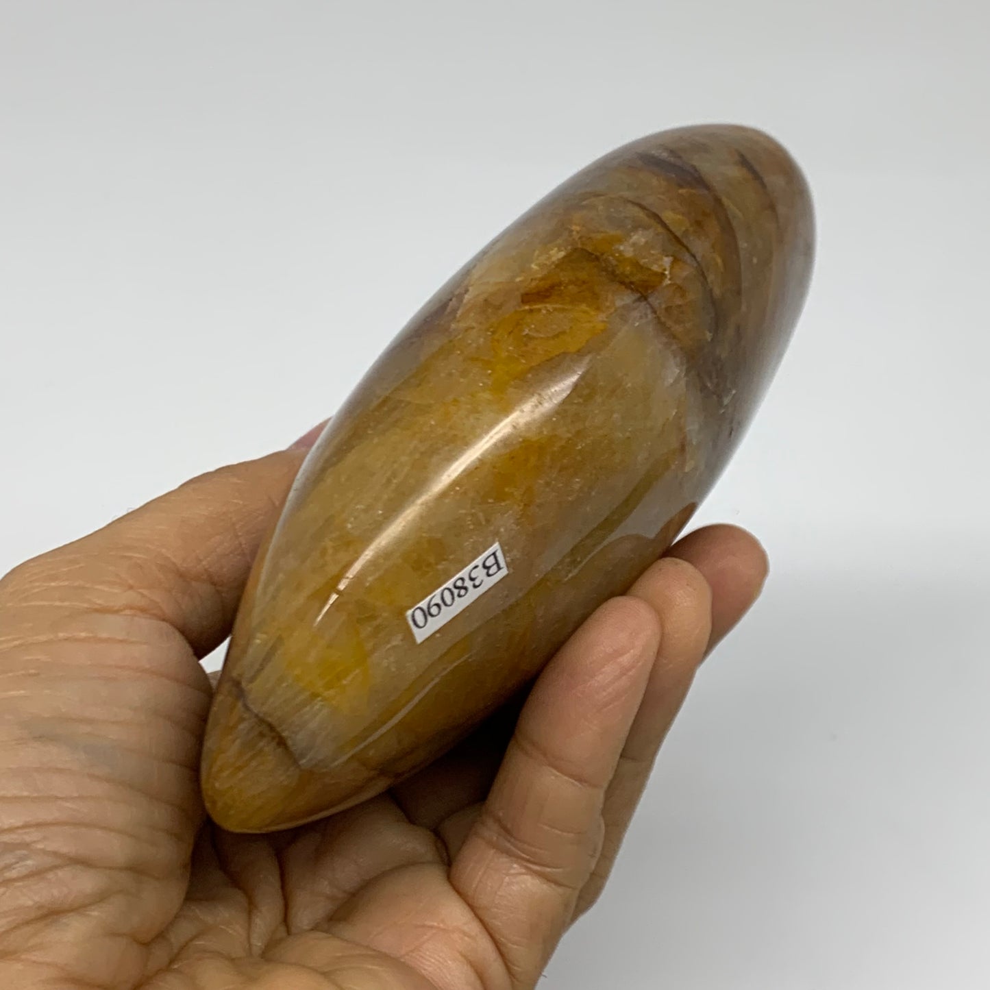 1.26 lbs, 4.6"x3.1"x1.8" Red Hematoid Quartz Freeform Crystal Fire Quartz, B3809