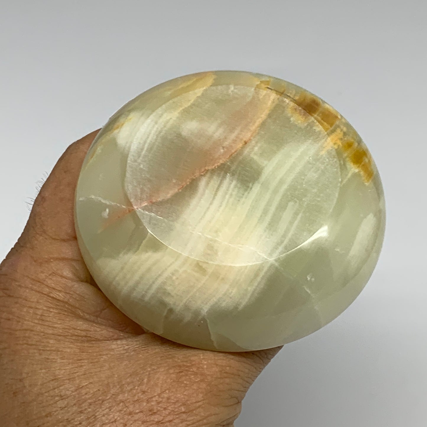 197g, 2.6"x1.4"x2.9", Natural Green Onyx Candle Holder Gemstone Carved, B32231