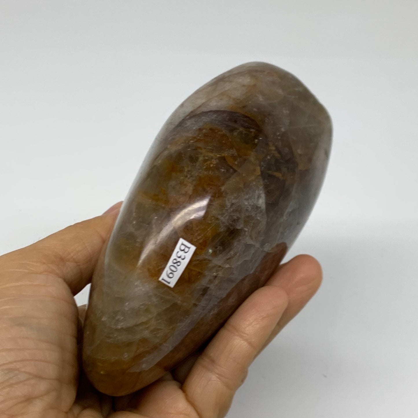 1.68 lbs, 4.7"x3"x2.3" Red Hematoid Quartz Freeform Crystal Fire Quartz, B38091