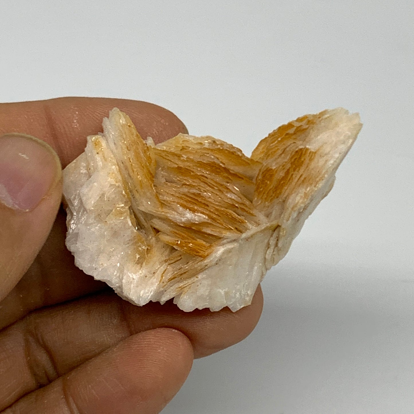 34.7g, 2.1"x1.2x0.7", Natural Golden Barite Mineral Specimen @Morocco, B33599