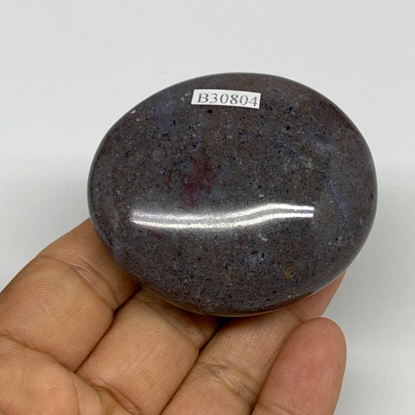 106.6g, 2.3"x2"x1" Natural Ocean Jasper Palm-Stone Orbicular Jasper, B30804