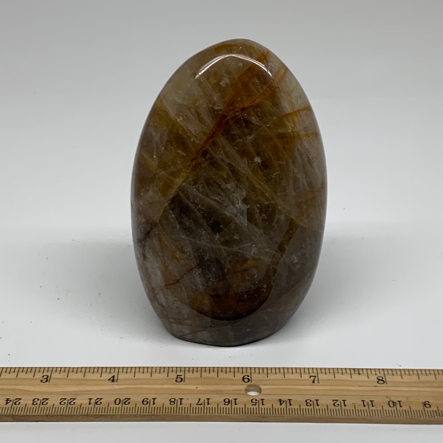 1.68 lbs, 4.7"x3"x2.3" Red Hematoid Quartz Freeform Crystal Fire Quartz, B38091