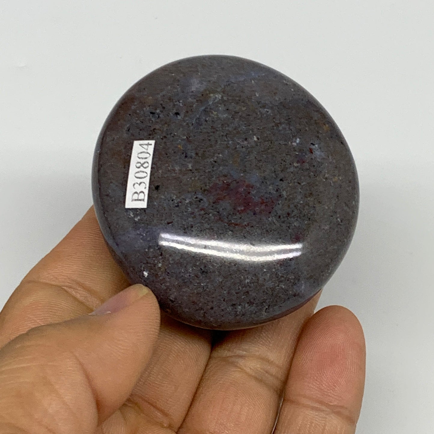 106.6g, 2.3"x2"x1" Natural Ocean Jasper Palm-Stone Orbicular Jasper, B30804