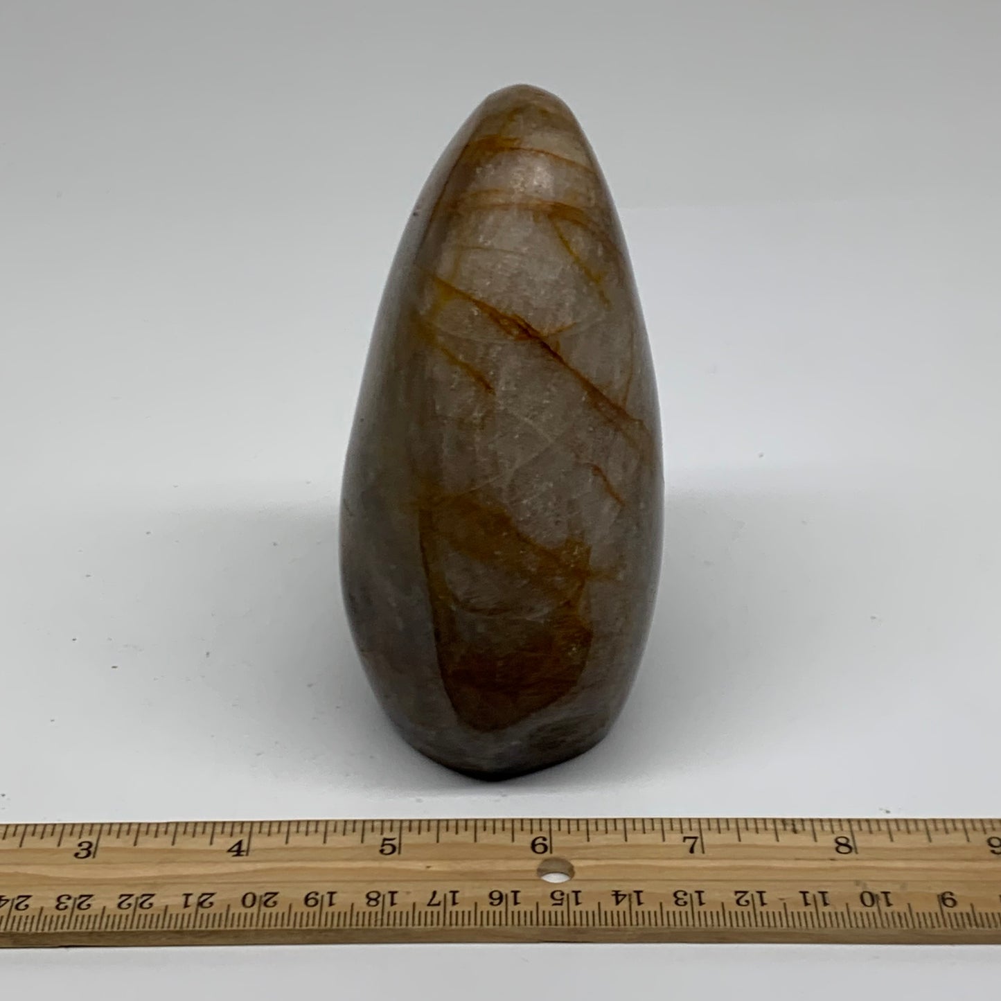 1.68 lbs, 4.7"x3"x2.3" Red Hematoid Quartz Freeform Crystal Fire Quartz, B38091