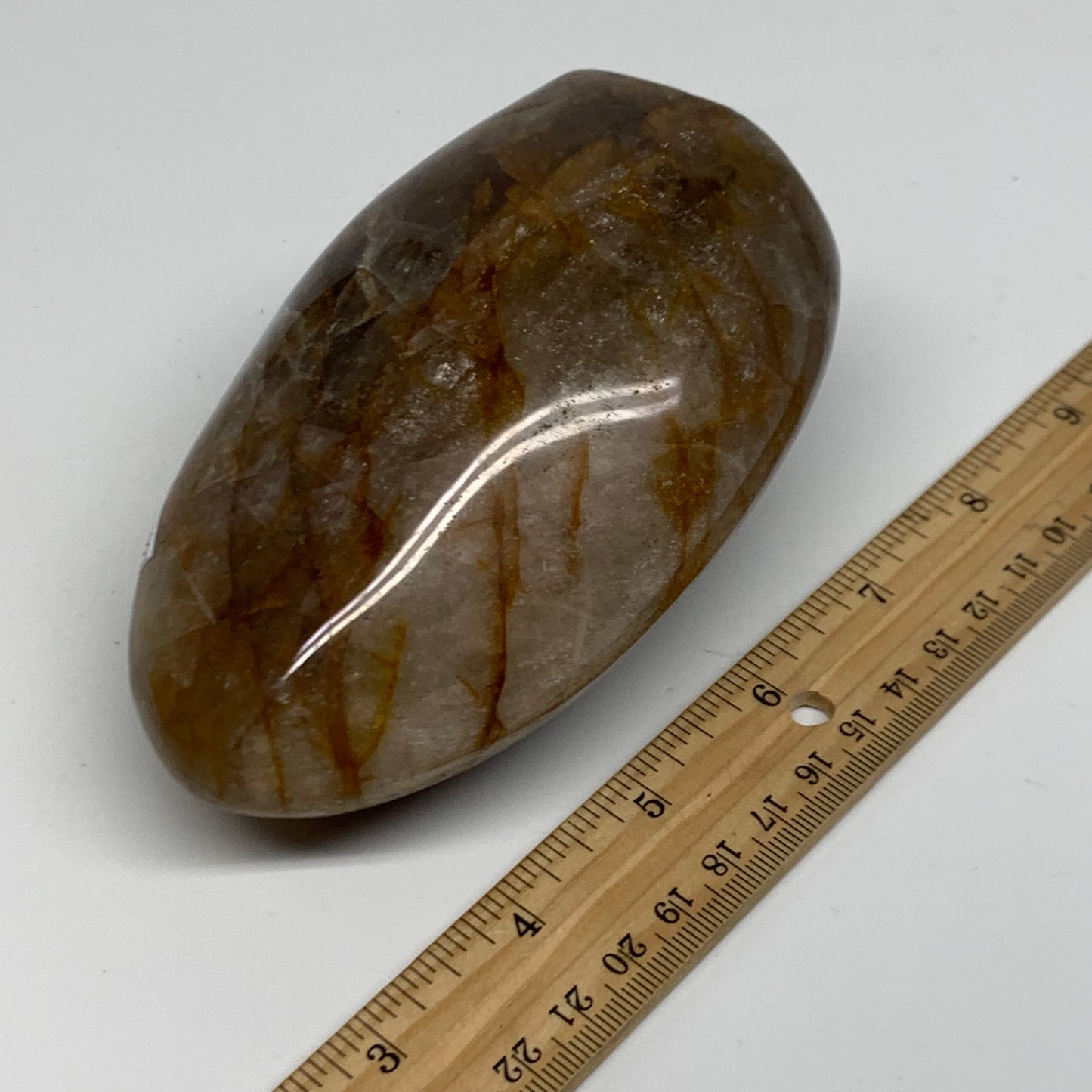 1.68 lbs, 4.7"x3"x2.3" Red Hematoid Quartz Freeform Crystal Fire Quartz, B38091