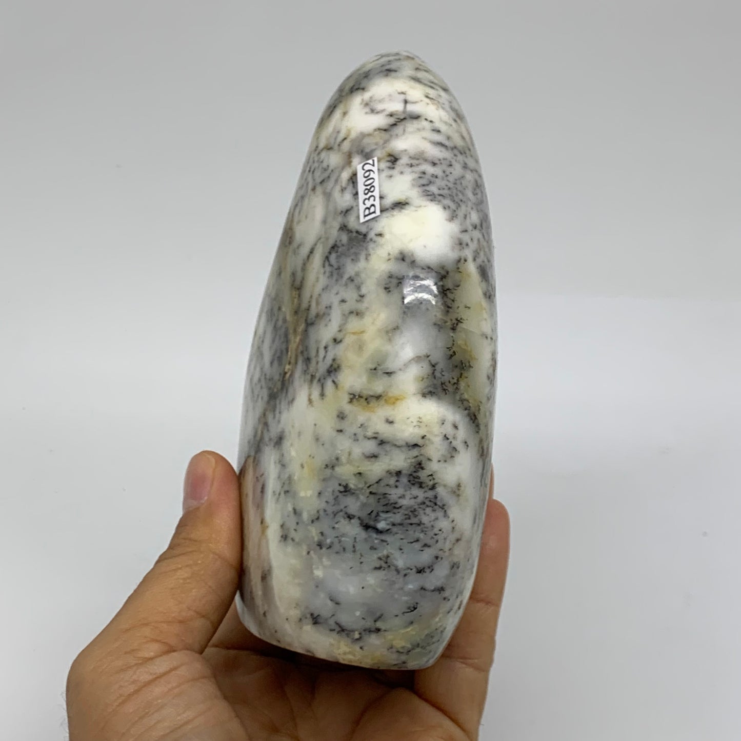 1.78 lbs, 5"x4.2"x1.9", Dendrite Opal Freeform Reiki Energy Crystal, B38092