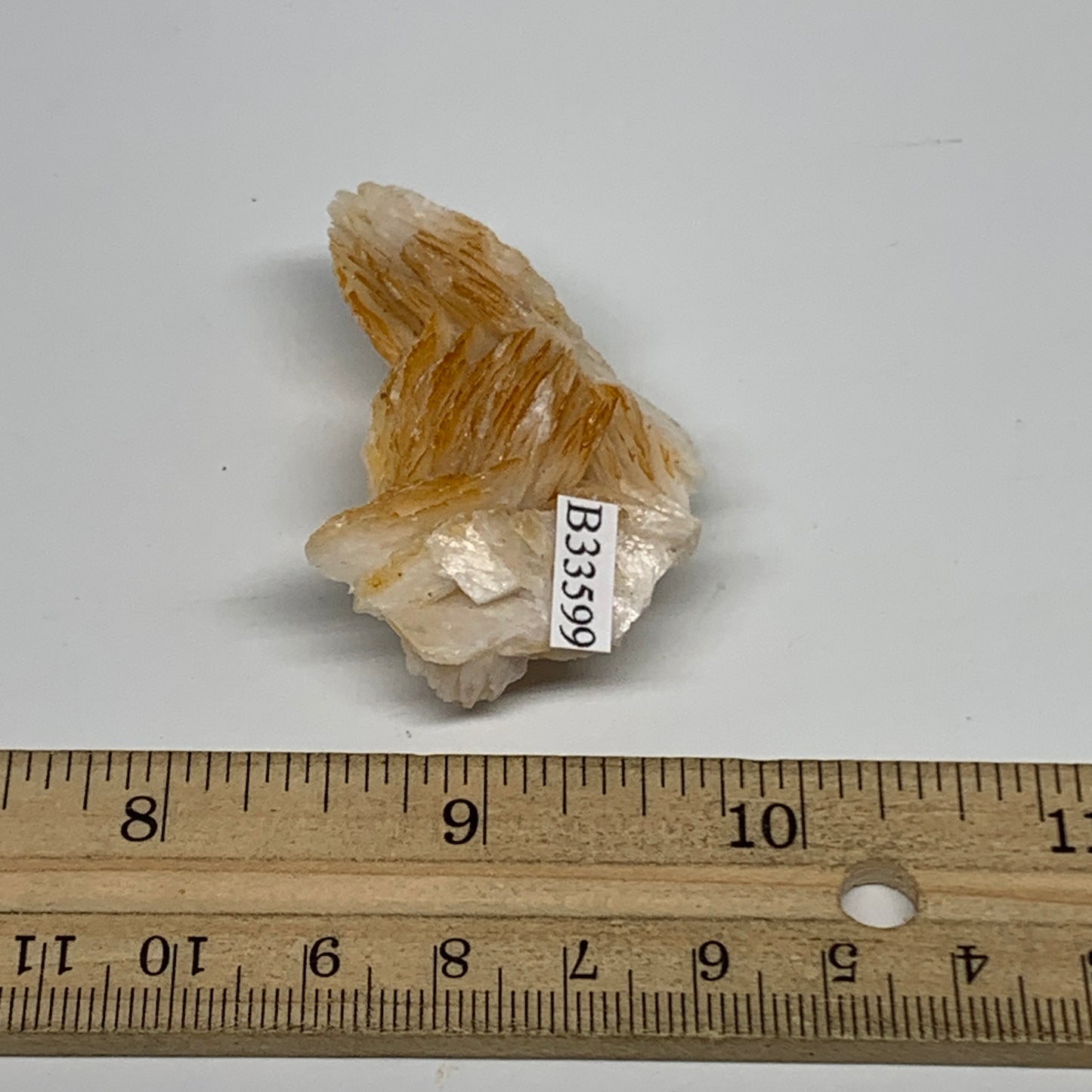 34.7g, 2.1"x1.2x0.7", Natural Golden Barite Mineral Specimen @Morocco, B33599