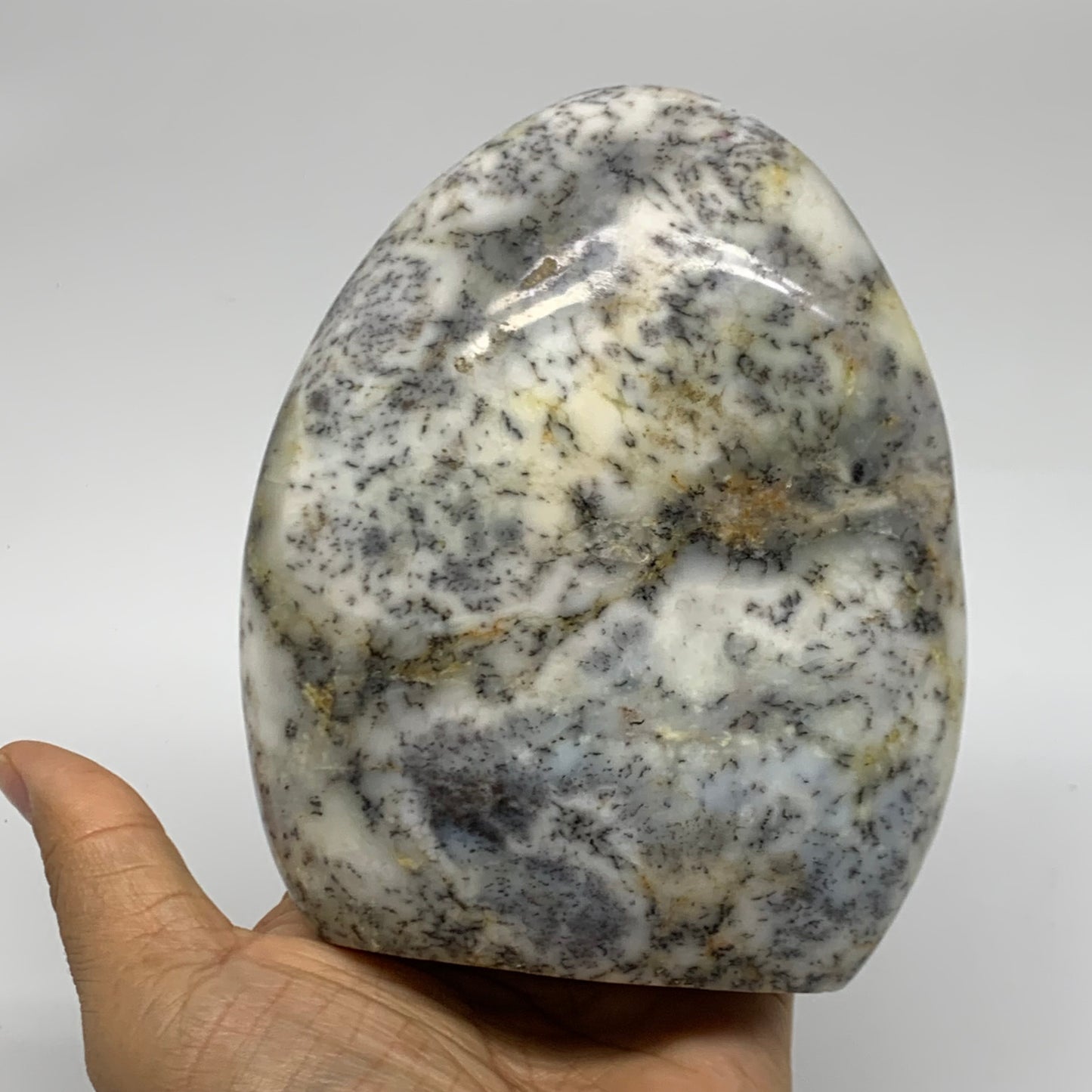 1.78 lbs, 5"x4.2"x1.9", Dendrite Opal Freeform Reiki Energy Crystal, B38092