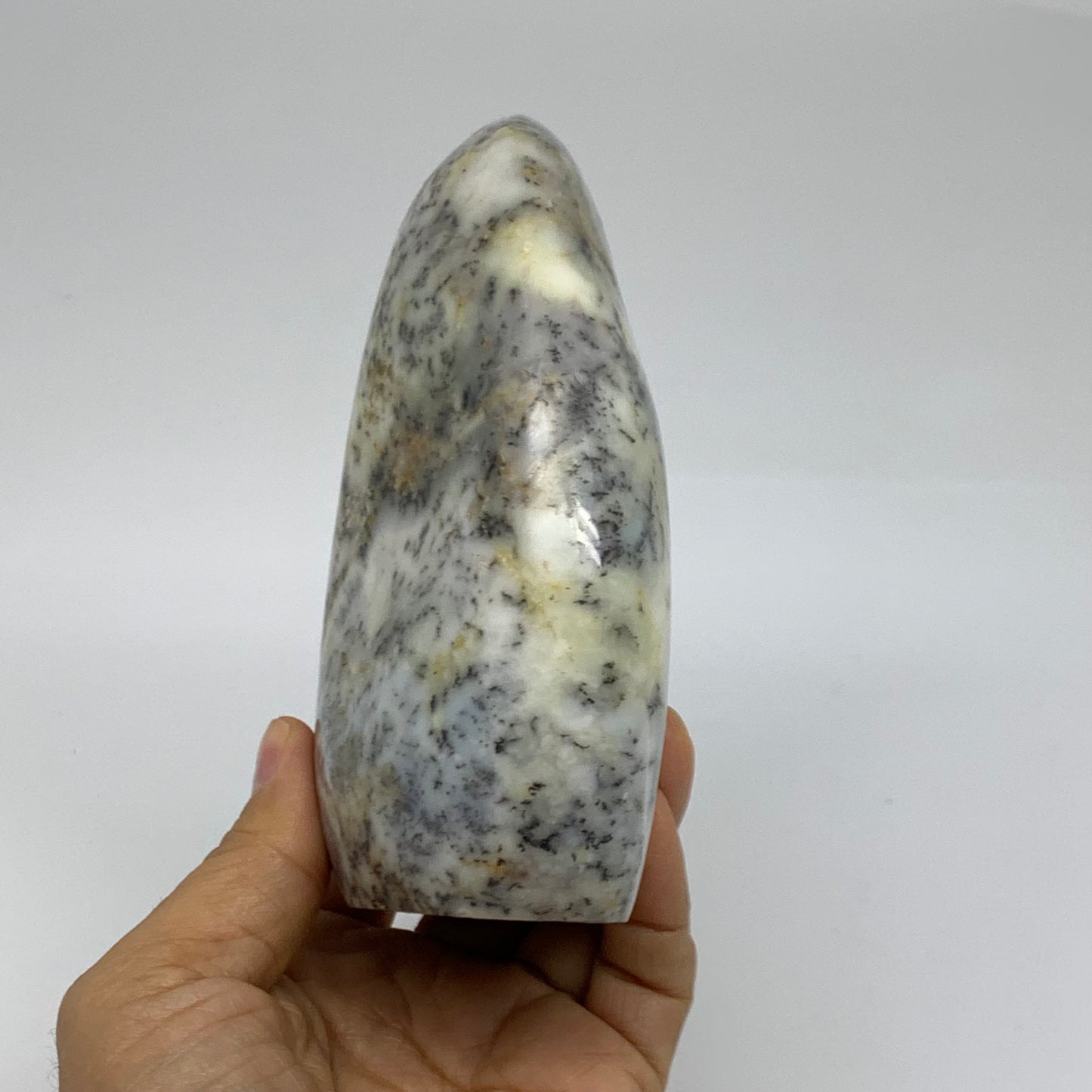 1.78 lbs, 5"x4.2"x1.9", Dendrite Opal Freeform Reiki Energy Crystal, B38092
