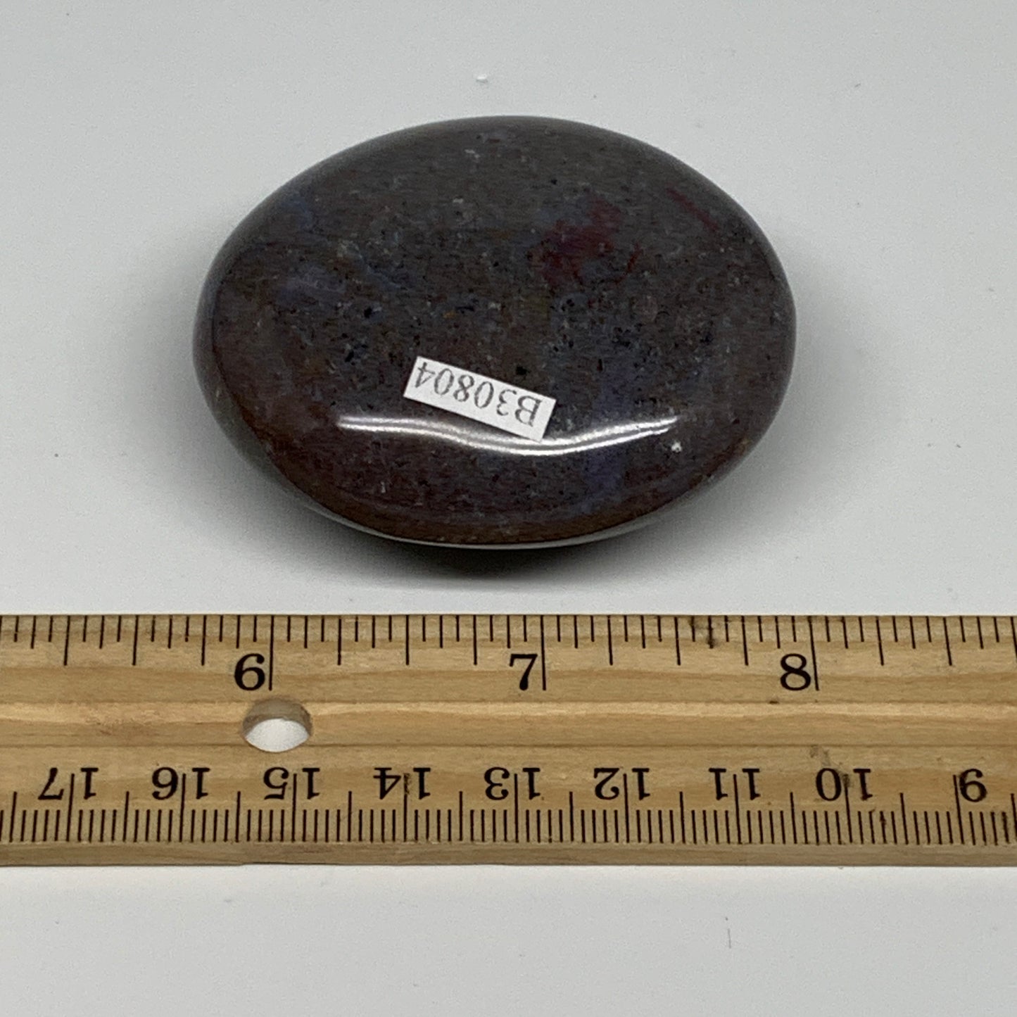 106.6g, 2.3"x2"x1" Natural Ocean Jasper Palm-Stone Orbicular Jasper, B30804