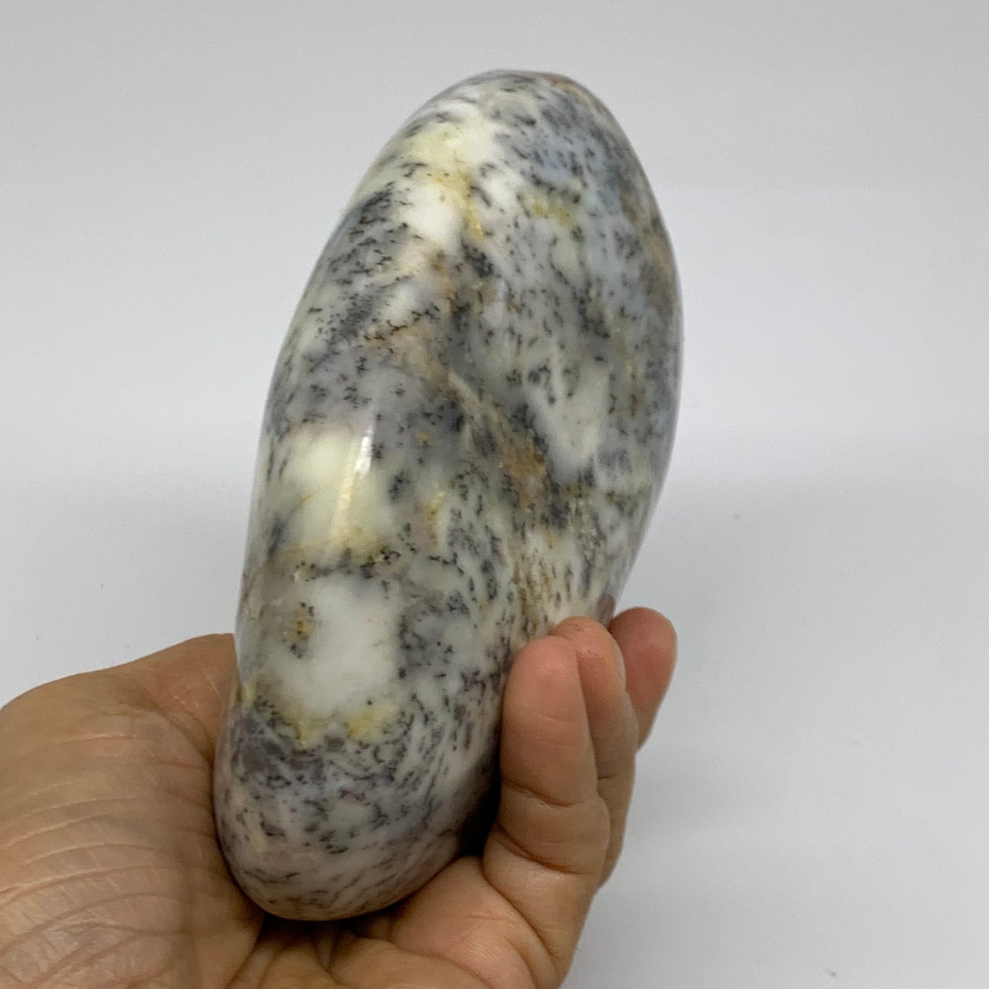 1.78 lbs, 5"x4.2"x1.9", Dendrite Opal Freeform Reiki Energy Crystal, B38092