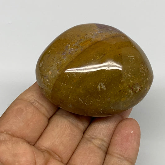 119.9g, 2.3"x1.9"x1.3" Natural Ocean Jasper Palm-Stone Orbicular Jasper, B30803