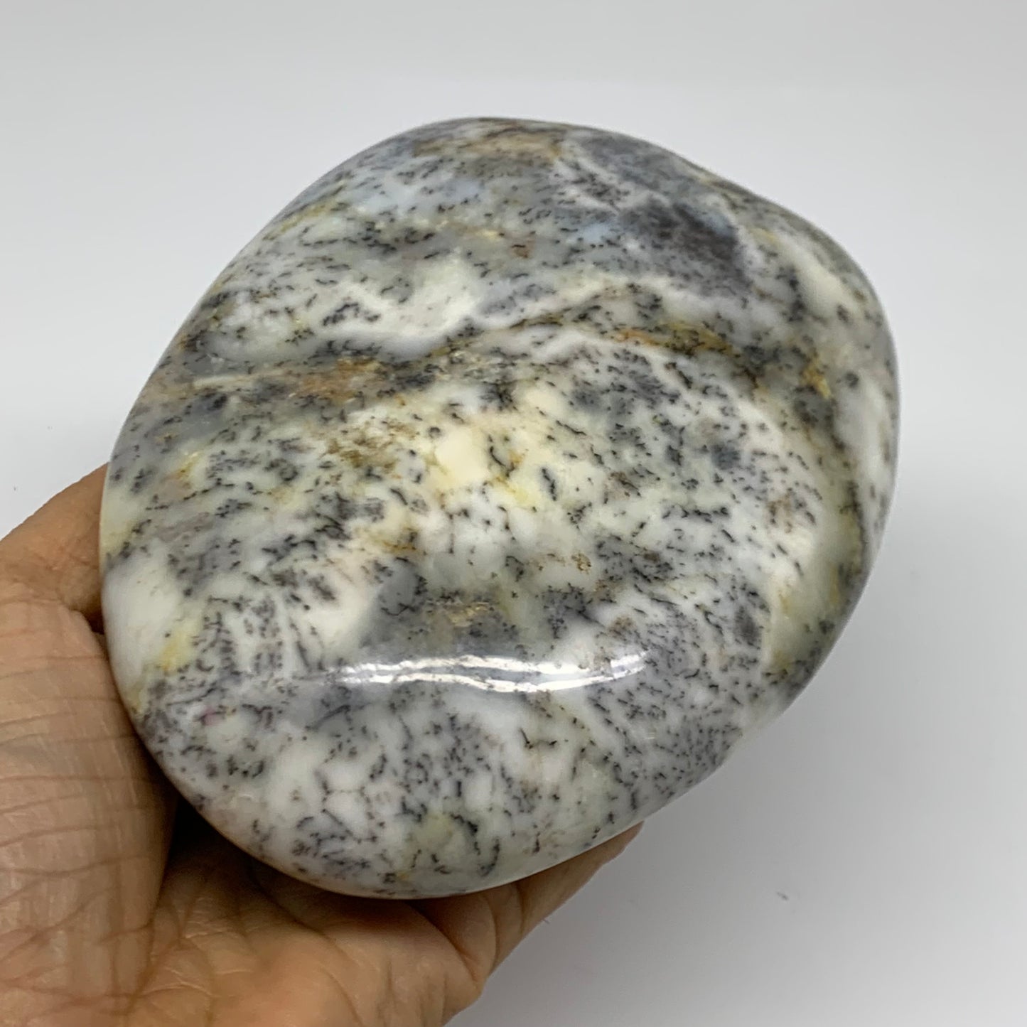 1.78 lbs, 5"x4.2"x1.9", Dendrite Opal Freeform Reiki Energy Crystal, B38092