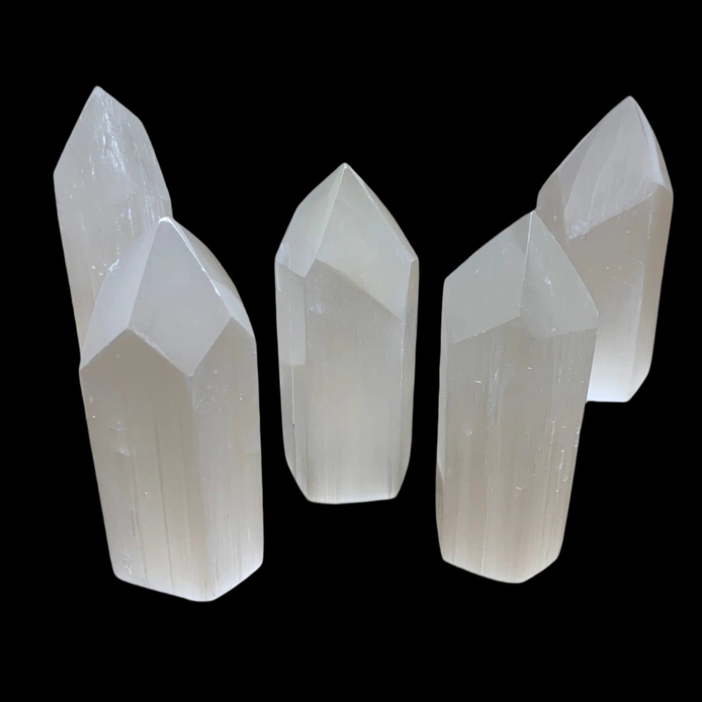 1pc, 3.9"-4", Selenite (Satin Spar) Crystal Crystal Tower Point Powerful, B35742