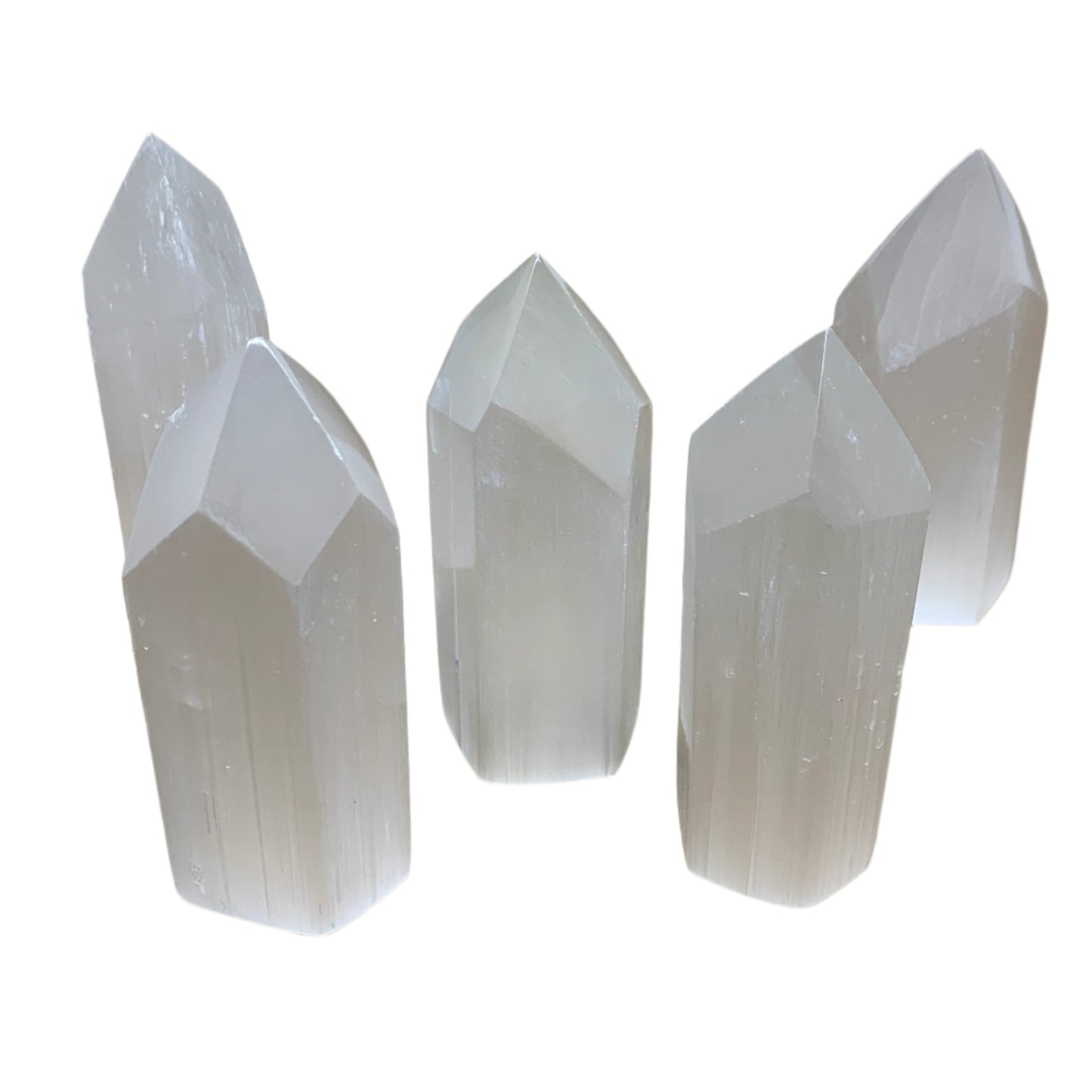 1pc, 3.9"-4", Selenite (Satin Spar) Crystal Crystal Tower Point Powerful, B35742