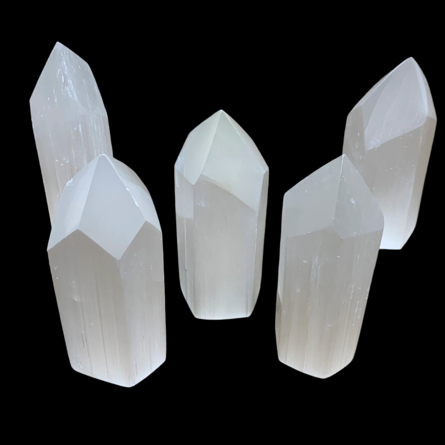 1pc, 3.9"-4", Selenite (Satin Spar) Crystal Crystal Tower Point Powerful, B35742