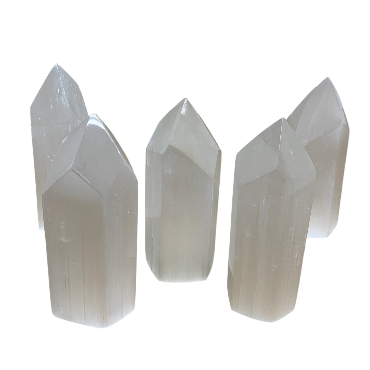 1pc, 3.9"-4", Selenite (Satin Spar) Crystal Crystal Tower Point Powerful, B35742