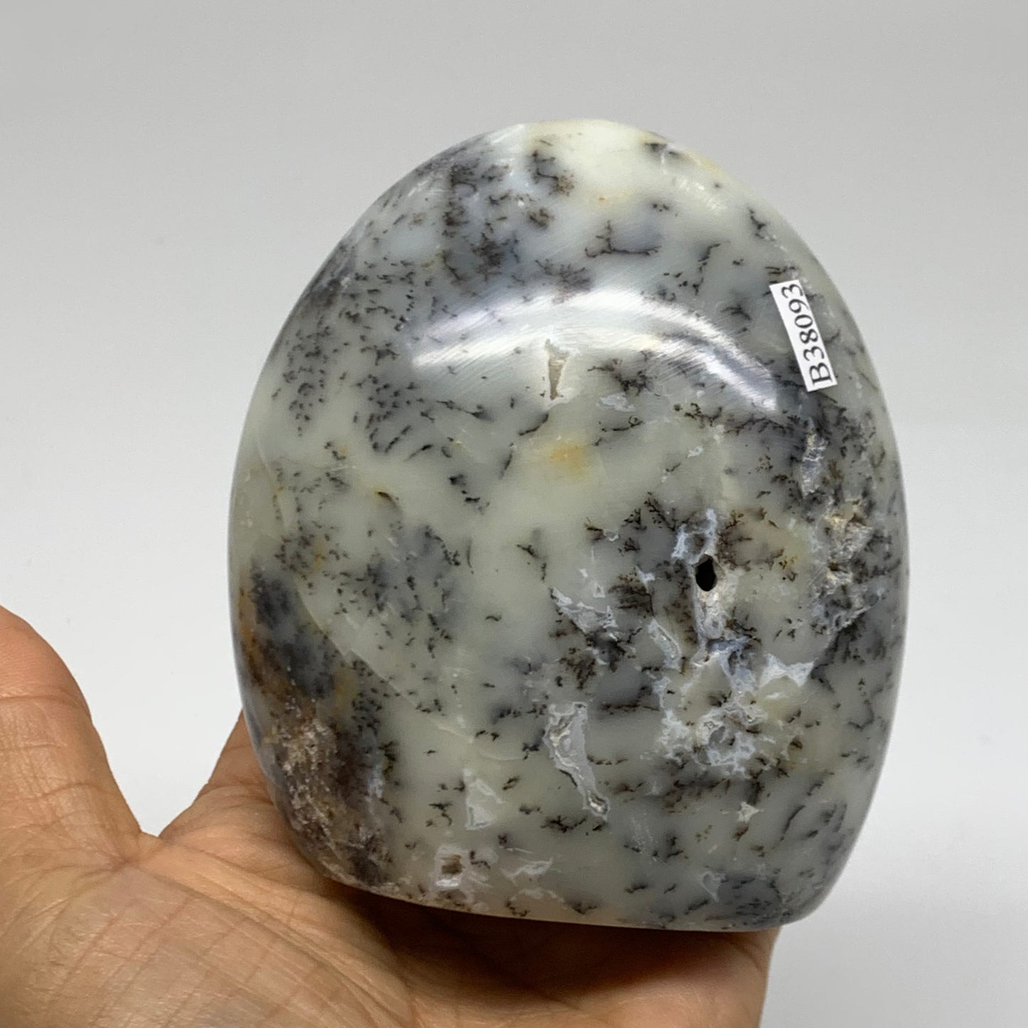 1.16 lbs, 3.8"x3.4"x2.2", Dendrite Opal Freeform Reiki Energy Crystal, B38093