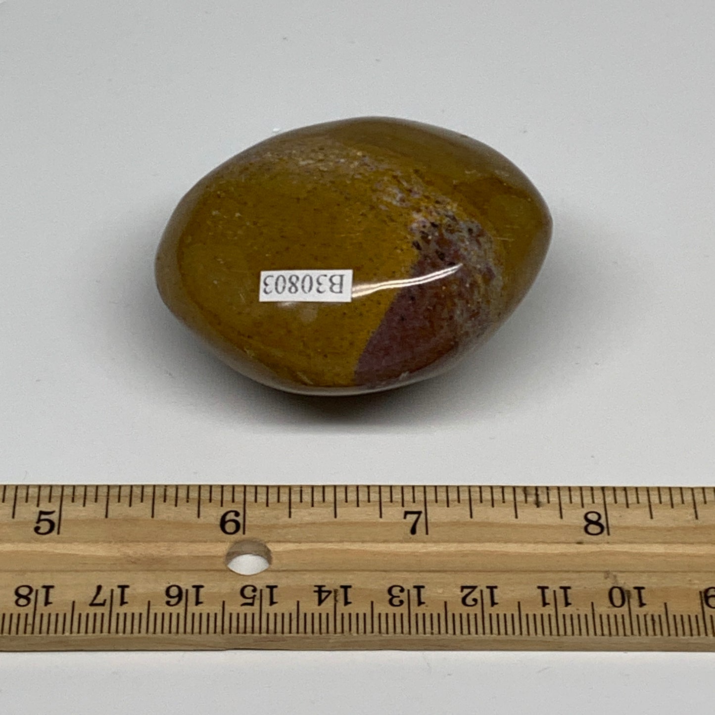 119.9g, 2.3"x1.9"x1.3" Natural Ocean Jasper Palm-Stone Orbicular Jasper, B30803