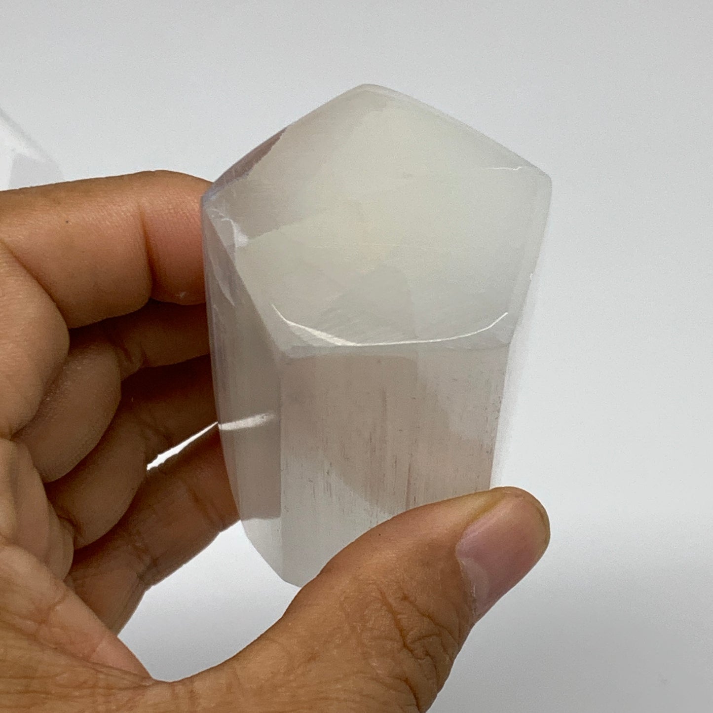 1pc, 3.9"-4", Selenite (Satin Spar) Crystal Crystal Tower Point Powerful, B35742