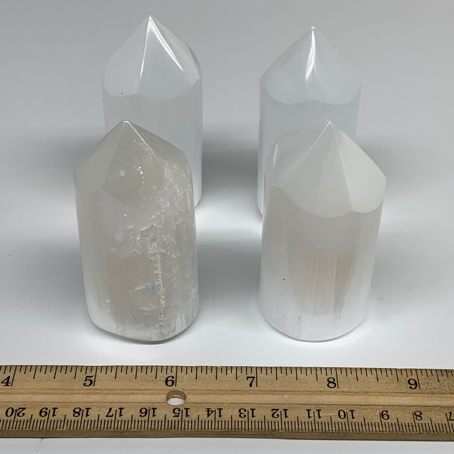 1pc, 3.1"-3.2" Selenite (Satin Spar) Crystal Crystal Tower Point Powerful, B3574