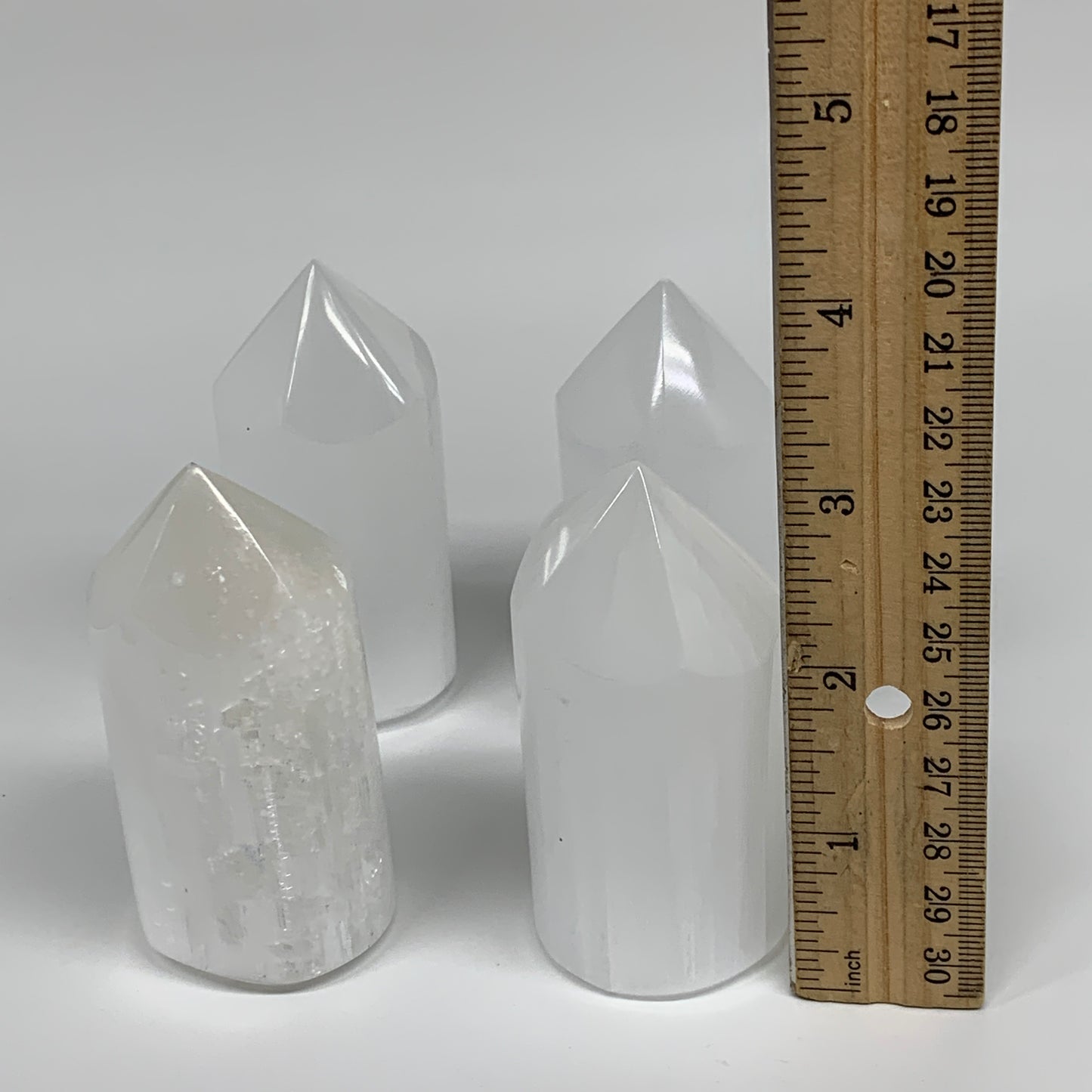 10 pcs, 3.1"-3.2" Selenite (Satin Spar) Crystal Crystal Tower Point Powerful, B3
