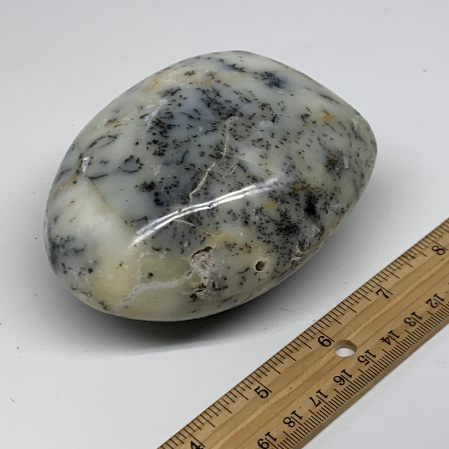 1.16 lbs, 3.8"x3.4"x2.2", Dendrite Opal Freeform Reiki Energy Crystal, B38093